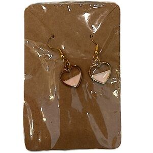 Pink Heart Dangle Earrings‎